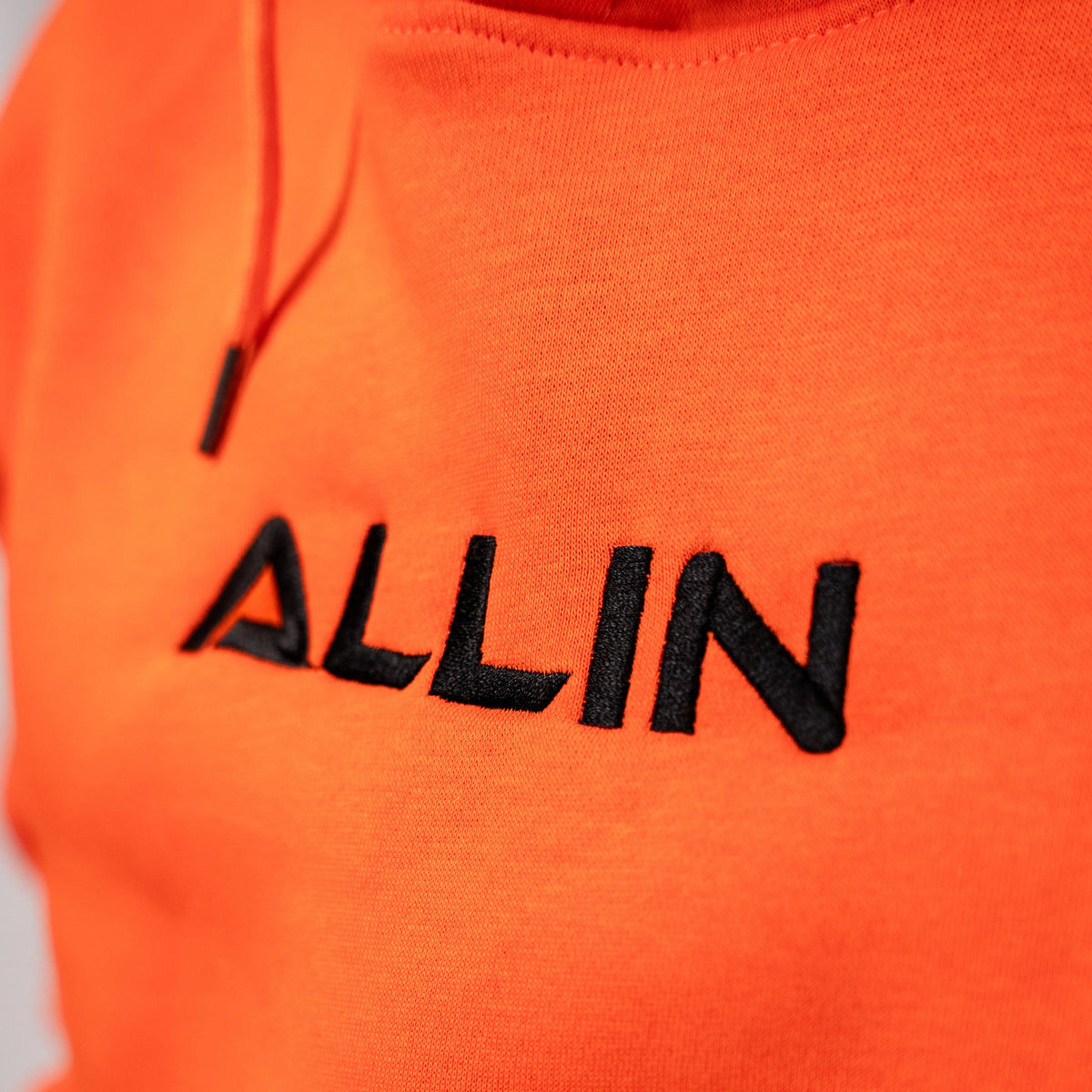 Embroidered Hoodie Orange