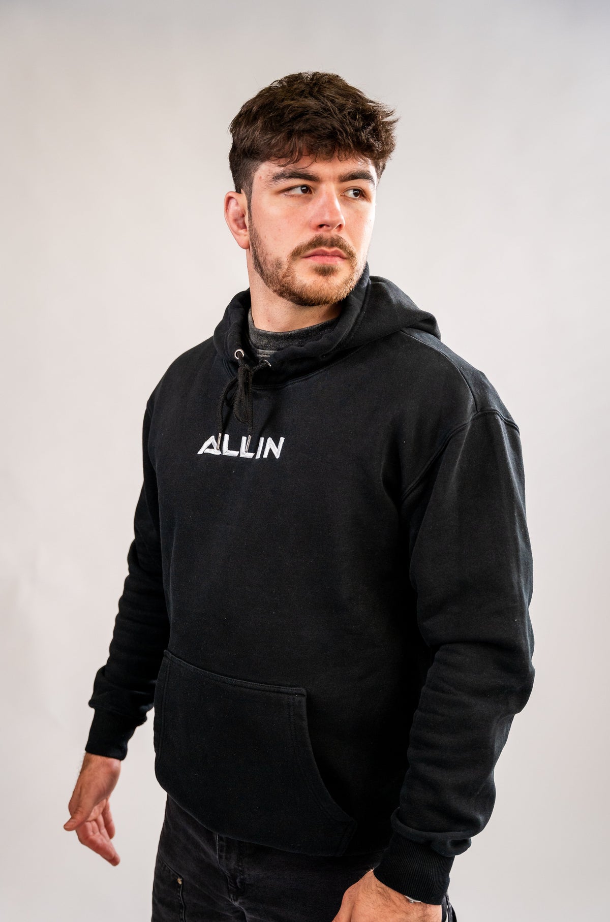 Embroidered Hoodie Black