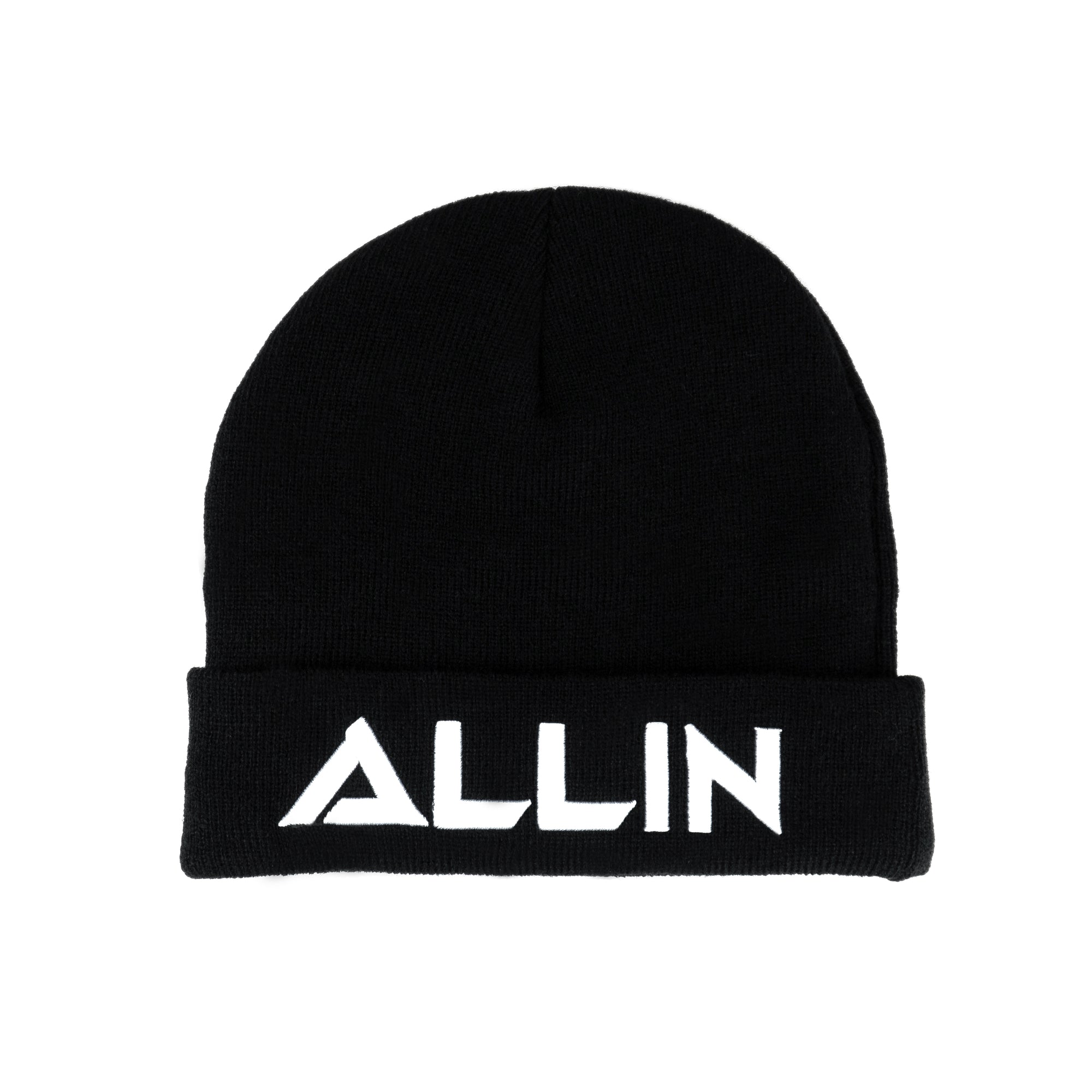 Embroidered Beanie Black - Front